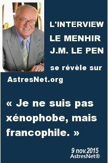 Interview - Jean-Marie LE PEN - 9 novembre 2015